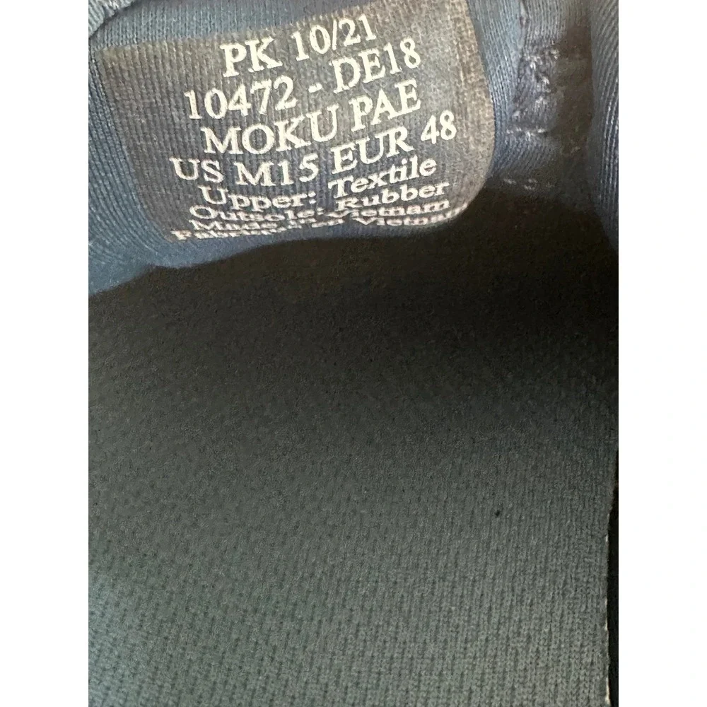 OluKai Moku Pae‎ Mens 15 Blue Mesh Boat Shoes Sneakers 10472-DE18 Drop-In Heel